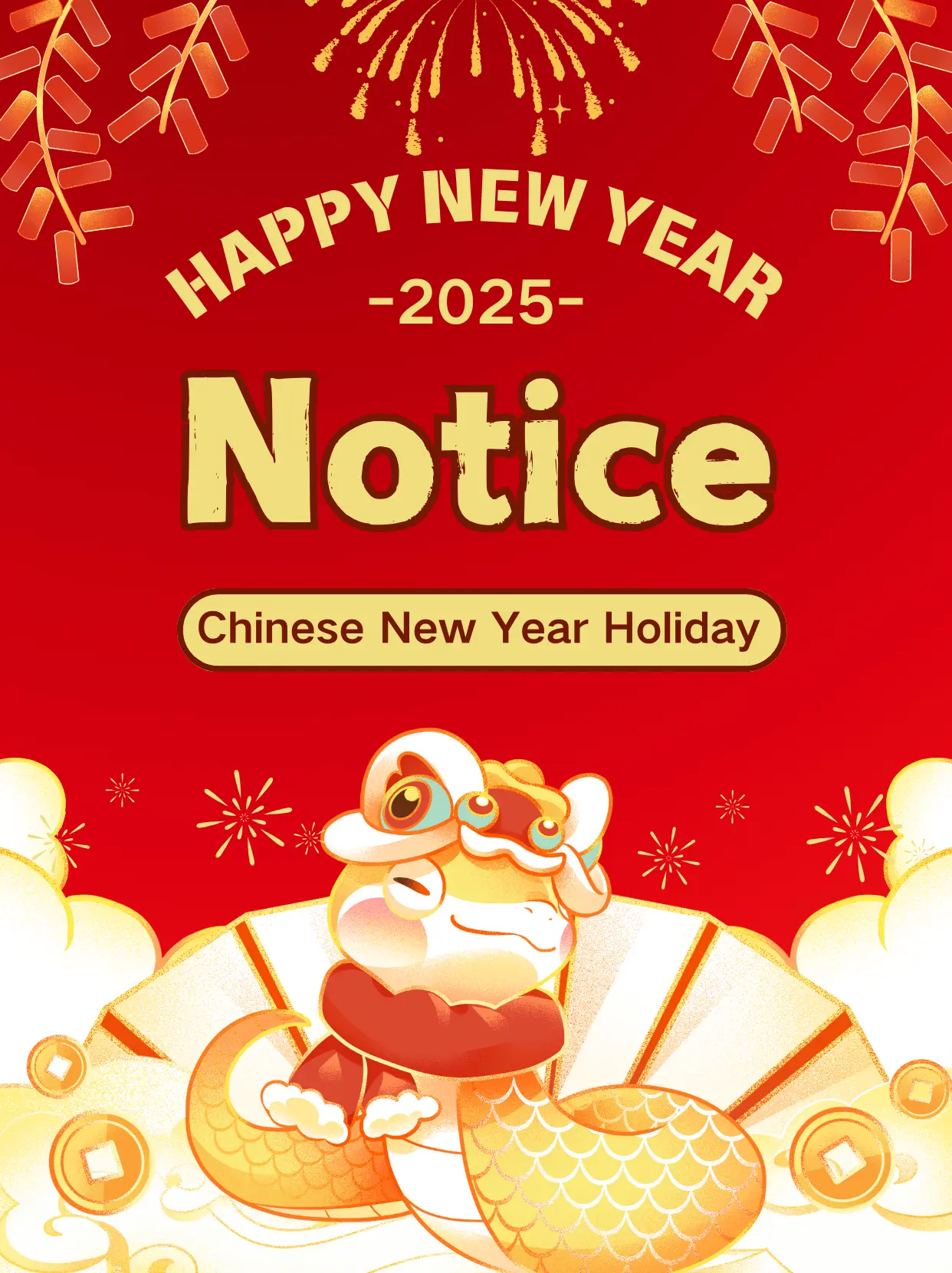 Notice of Holiday Closure for Chinese New Year & Gratitude for Your Support